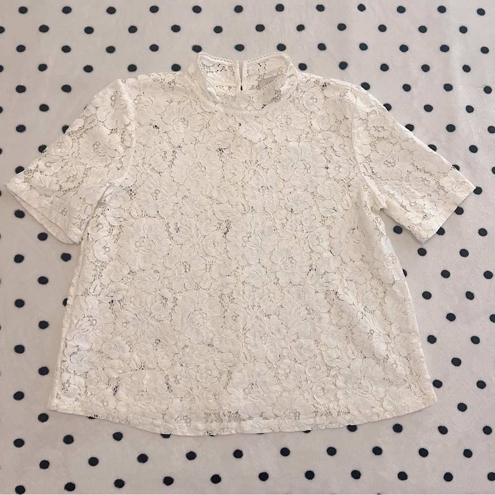 LOFT Lace Top Size Large